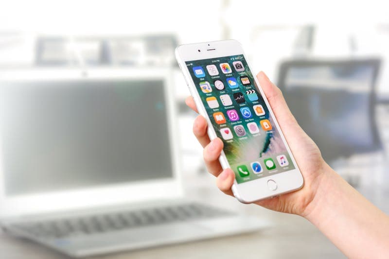 Customer using smartphone app to track delivery in real time